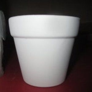 FLOWER POTS 8 Approx. 3x2.75 WHITE